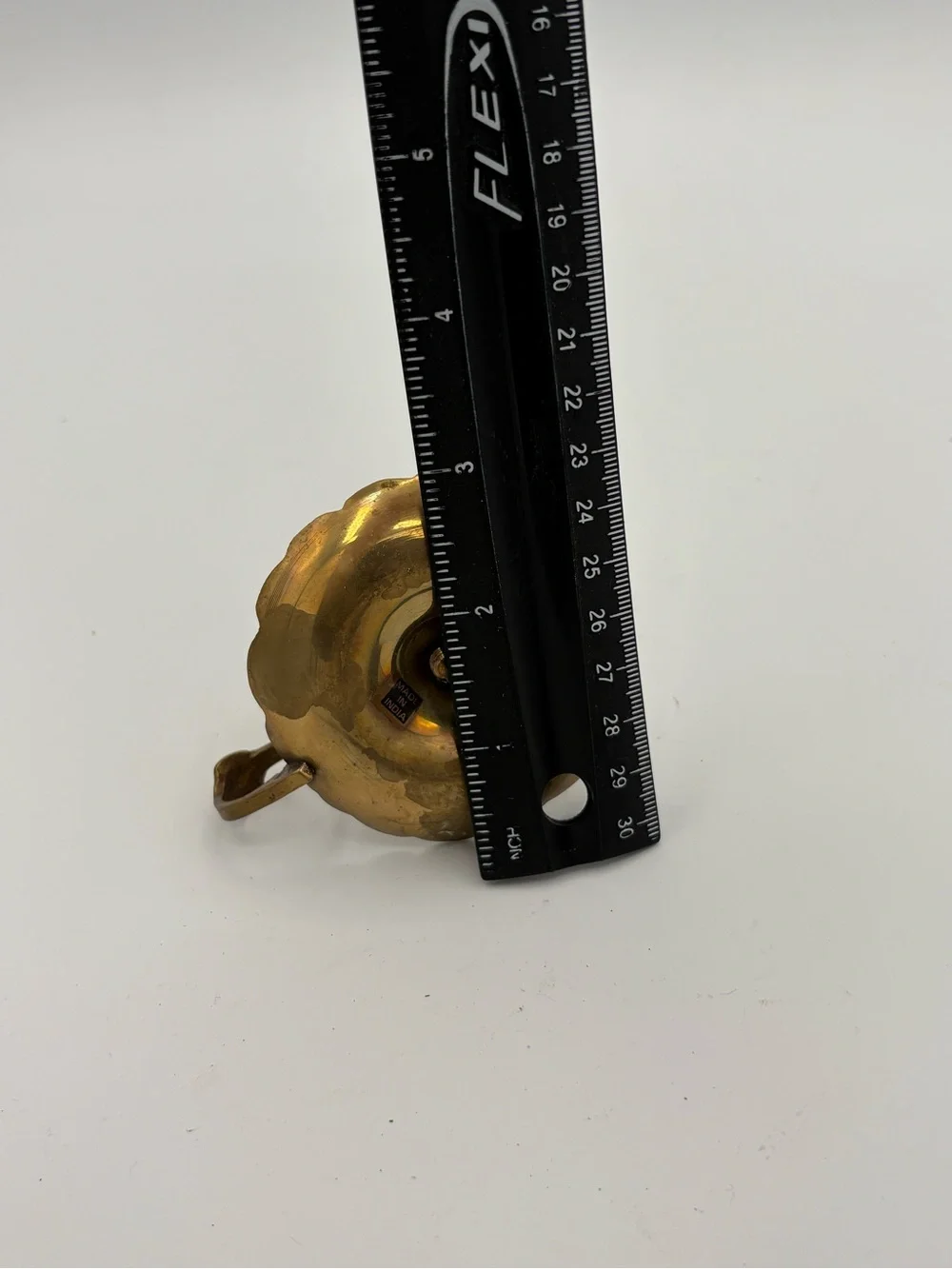 MCM Gold Scalloped Chamberstick Candle Holder